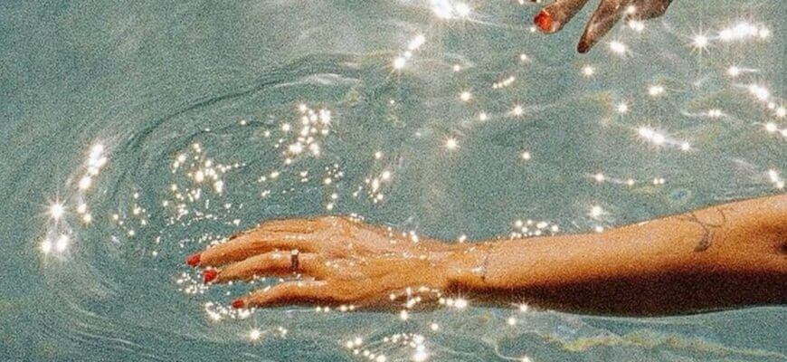 woman floating in water